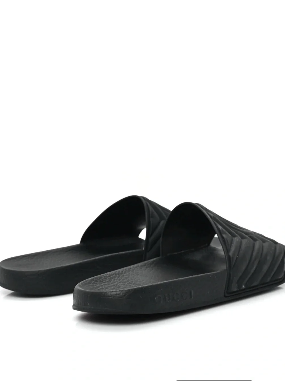 Gucci: Men’s Black Maltese Quilted GG Logo Slides Size:11.5 New in Box